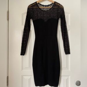 French Connection lace black dress
